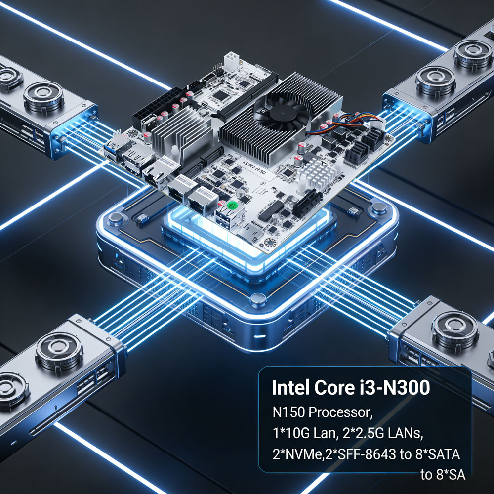 Nas Motherboard 8 Sata Mini Itx - 8베이 NAS 미니 ITX 마더보드 인텔