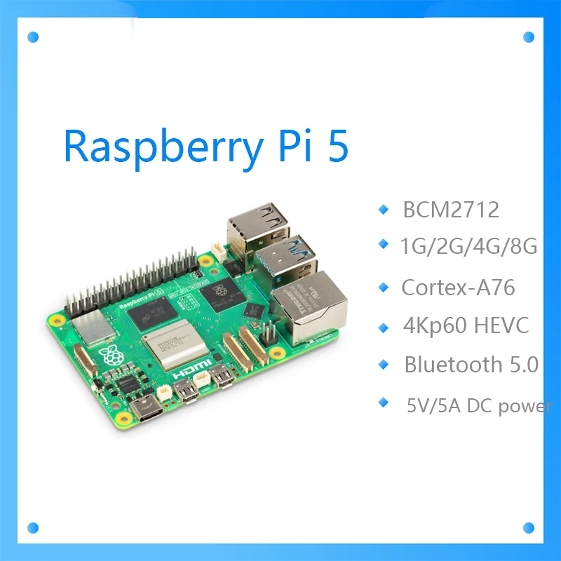 Raspberry Pi 5 8Gb Board - 공식 오리지널 라즈베리 파이 5 Cortex-A76