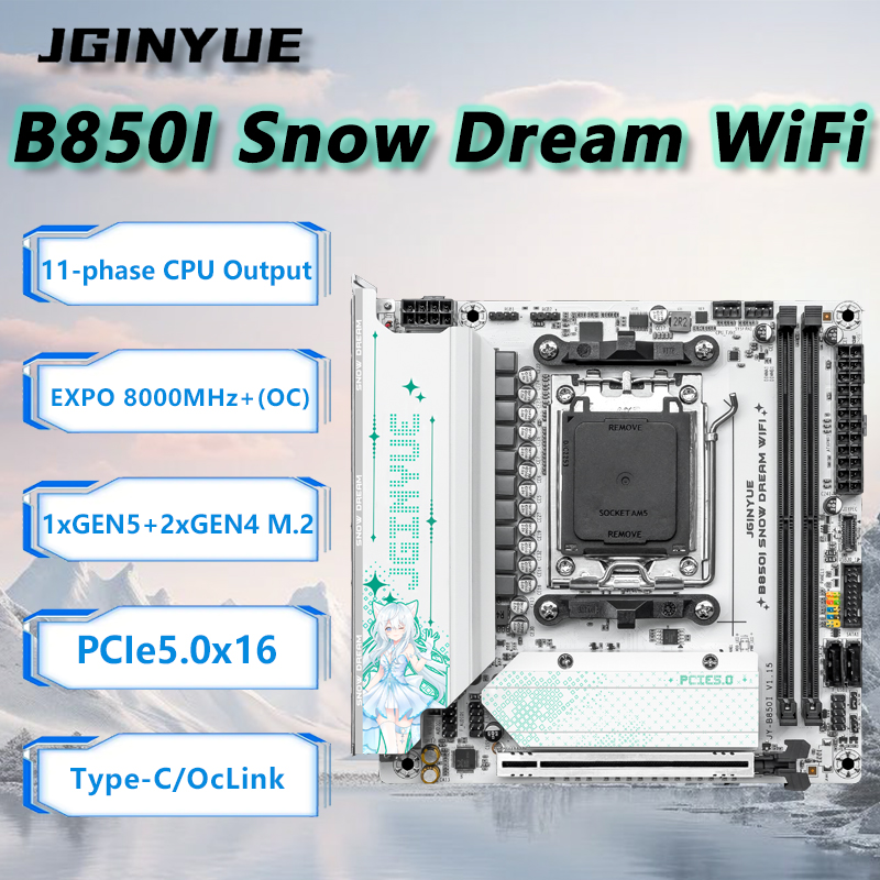 JGINYUE B850i 스노우 드림 WiFi 마더보드 - Nas Motherboard 8 Sata Mini Itx 리뷰 및 가격