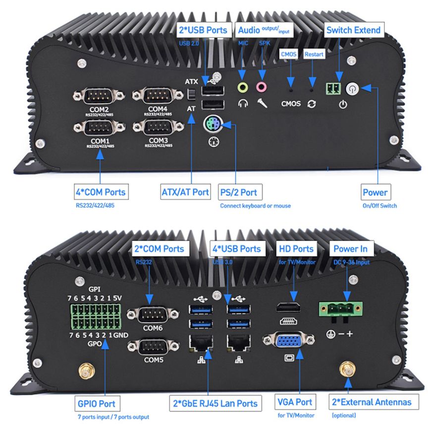 13세대 팬리스 미니 산업용 PC 인텔 코어 i5 13 - Fanless Industrial Pc Rs485 Core I7 리뷰 및 가격