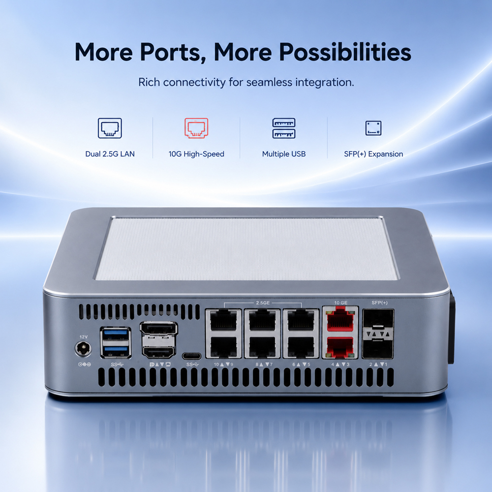 Qotom Q51551ST 미니 PC 인텔 코어 울트라 - Dual Lan 10G Sfp+ Mini Pc 리뷰 및 가격