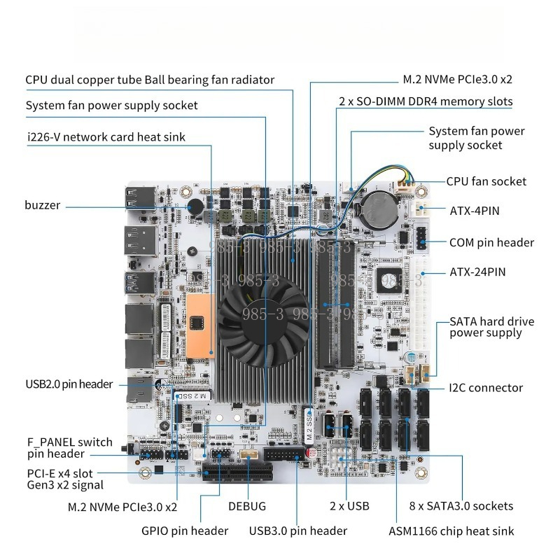화이트 미니-ITX M11 NAS 마더보드, 온보드 i - Nas Motherboard 8 Sata Mini Itx 리뷰 및 가격