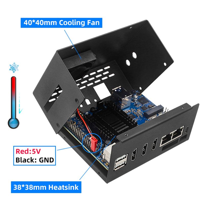 오렌지 파이 5 플러스용 HGHO 메탈 케이스 (냉각  - Orange Pi 5 Plus 16Gb 리뷰 및 가격