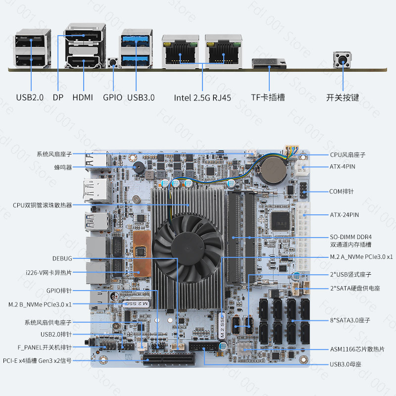 I5 8265UES 8 베이 SATA 6Gbps NAS - Nas Motherboard 8 Sata Mini Itx 리뷰 및 가격